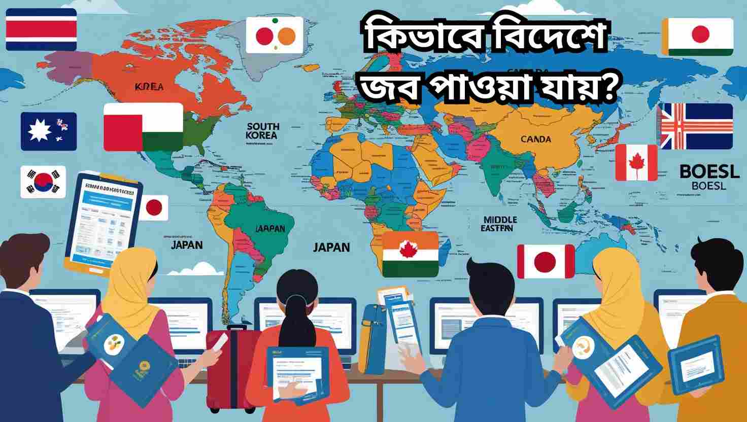 বাংলাদেশীদের জন্য বিদেশে চাকরি পাওয়ার সহজ, নিরাপদ এবং বিস্তারিত গাইড