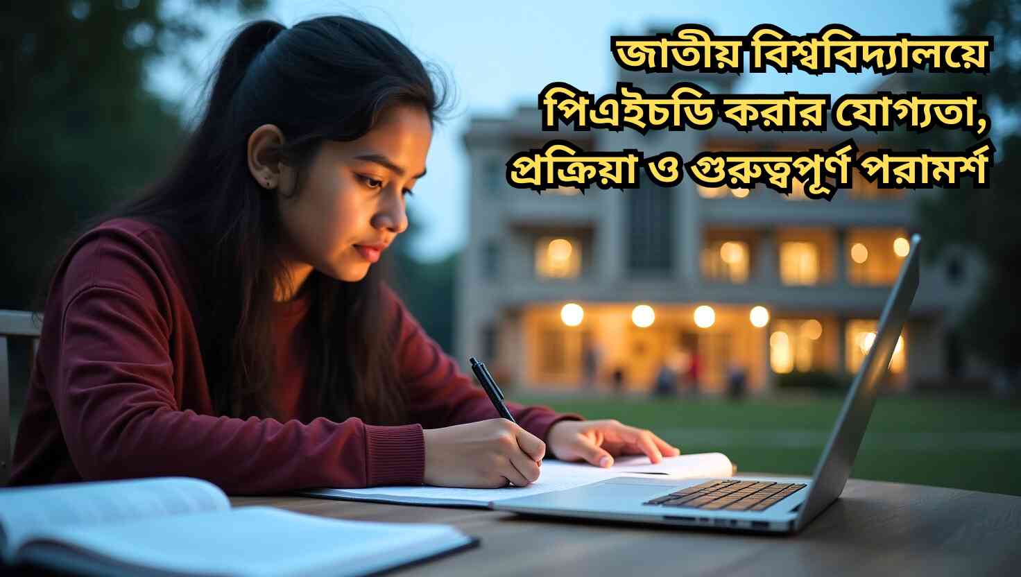জাতীয় বিশ্ববিদ্যালয়ে পিএইচডি করার যোগ্যতা, আবেদন প্রক্রিয়া ও গবেষণার ধাপ সম্পর্কে বিস্তারিত ব্যাখ্যা।