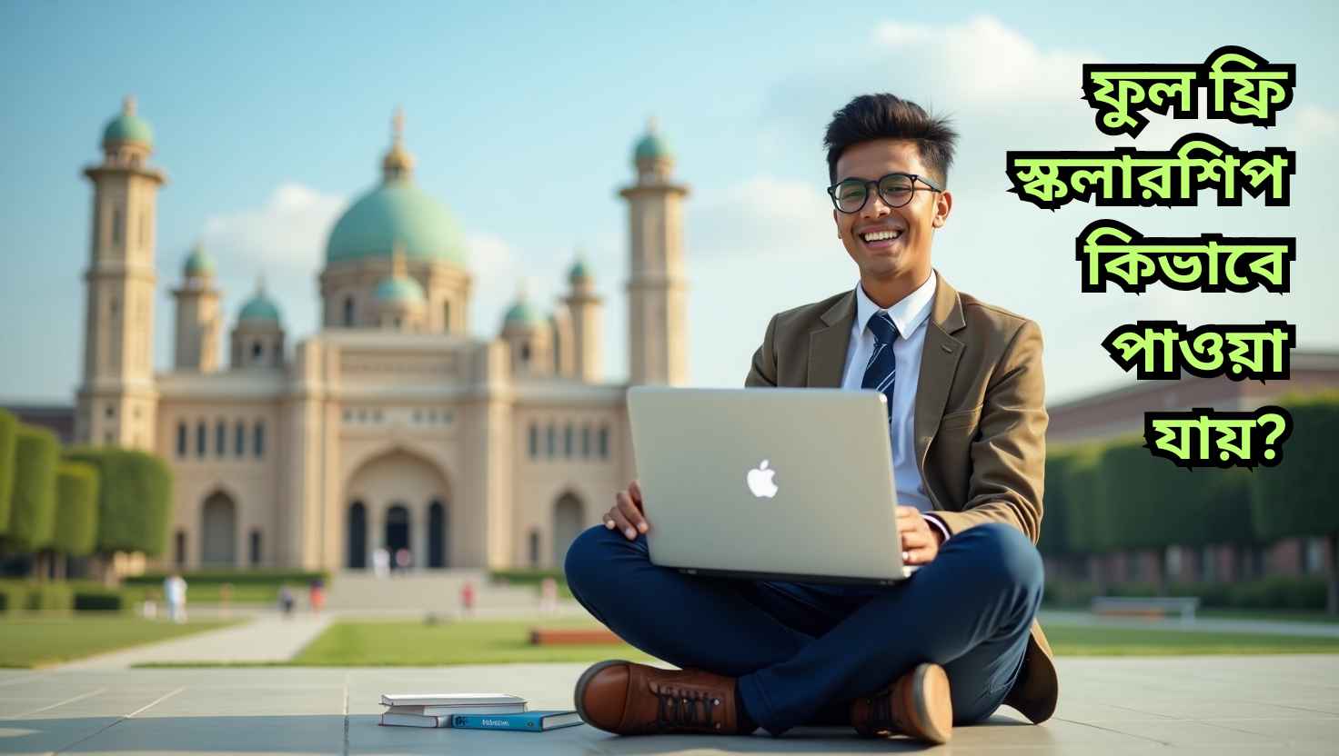 ফুল ফ্রি স্কলারশিপের মাধ্যমে বিদেশে বিনামূল্যে পড়াশোনা করছেন একজন শিক্ষার্থী।