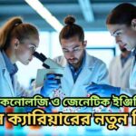 বায়োটেকনোলজি ও জেনেটিক ইঞ্জিনিয়ারিং ক্যারিয়ার: আধুনিক গবেষণা, উন্নত প্রযুক্তি এবং ভবিষ্যতের চাকরির সুযোগ