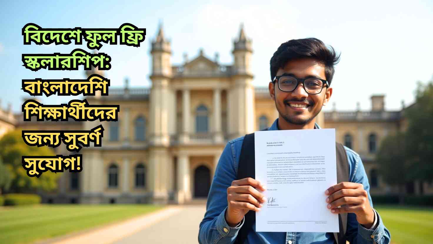বিদেশে ফুল ফ্রি স্কলারশিপ: বাংলাদেশি শিক্ষার্থীদের জন্য দারুণ সুযোগ
