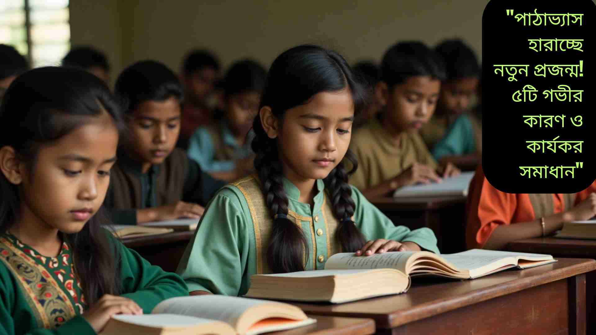 "বাংলাদেশের নতুন প্রজন্মের মধ্যে কমে আসা পাঠাভ্যাস এবং তা হওয়ার ৫টি মূল কারণ ও সমাধানের ধারণা"
