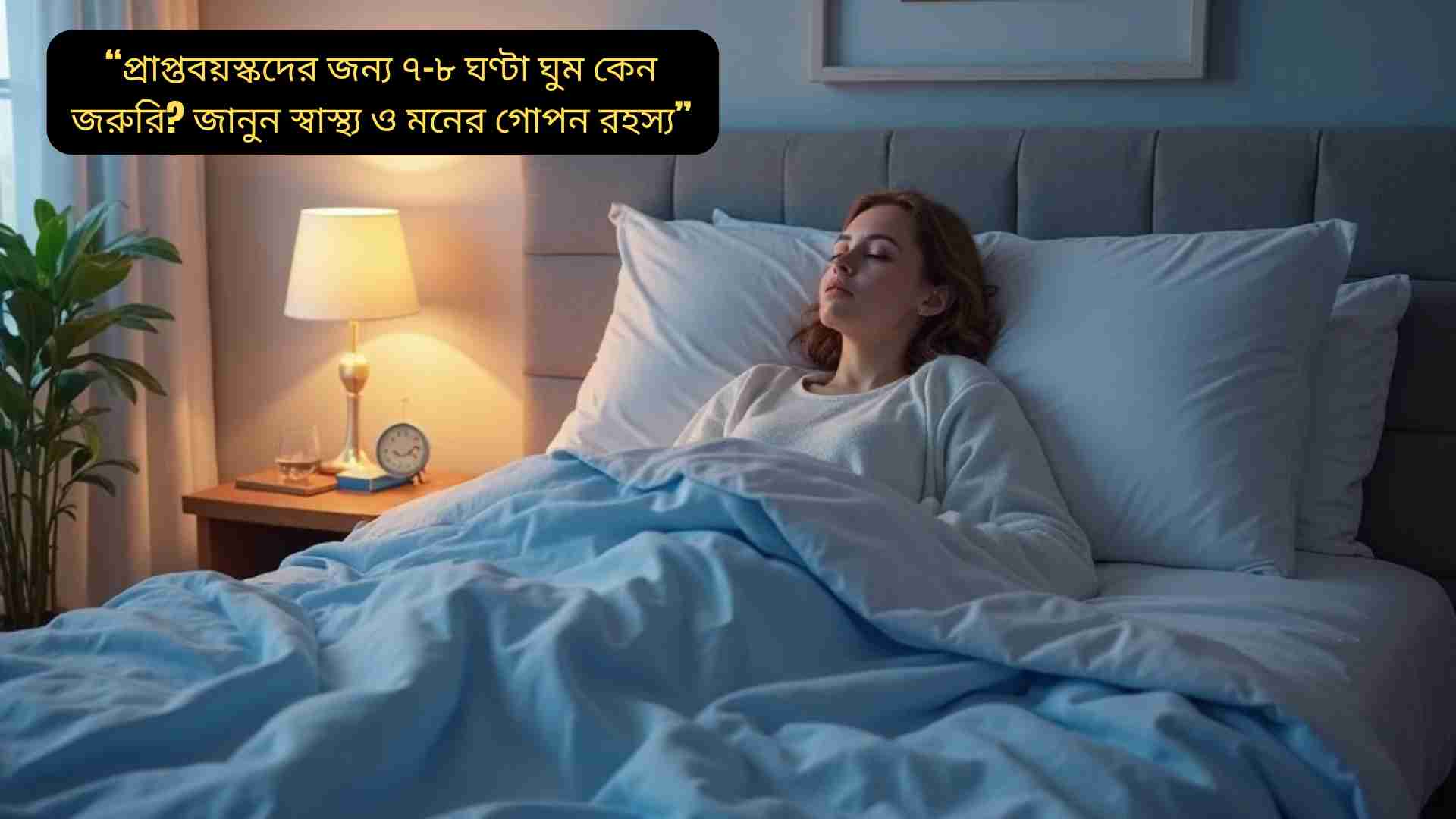 প্রাপ্তবয়স্কদের জন্য সঠিক ৭-৮ ঘণ্টার ঘুমের স্বাস্থ্য ও মানসিক উপকারিতা