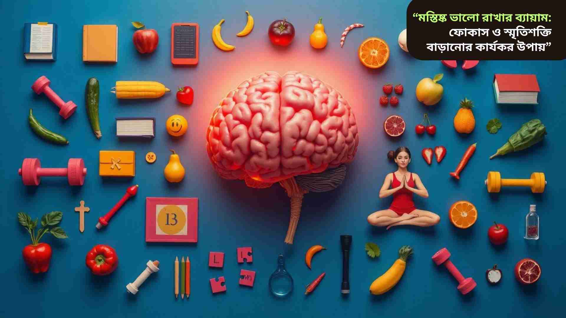 "মনোযোগ বাড়ানোর সুপারফুড: বেরি, বাদাম, ডিম, সবুজ শাক, স্যামন মাছ এবং স্মার্ট স্ন্যাক্স মস্তিষ্ককে সতেজ ও ফোকাস উন্নত রাখে।"