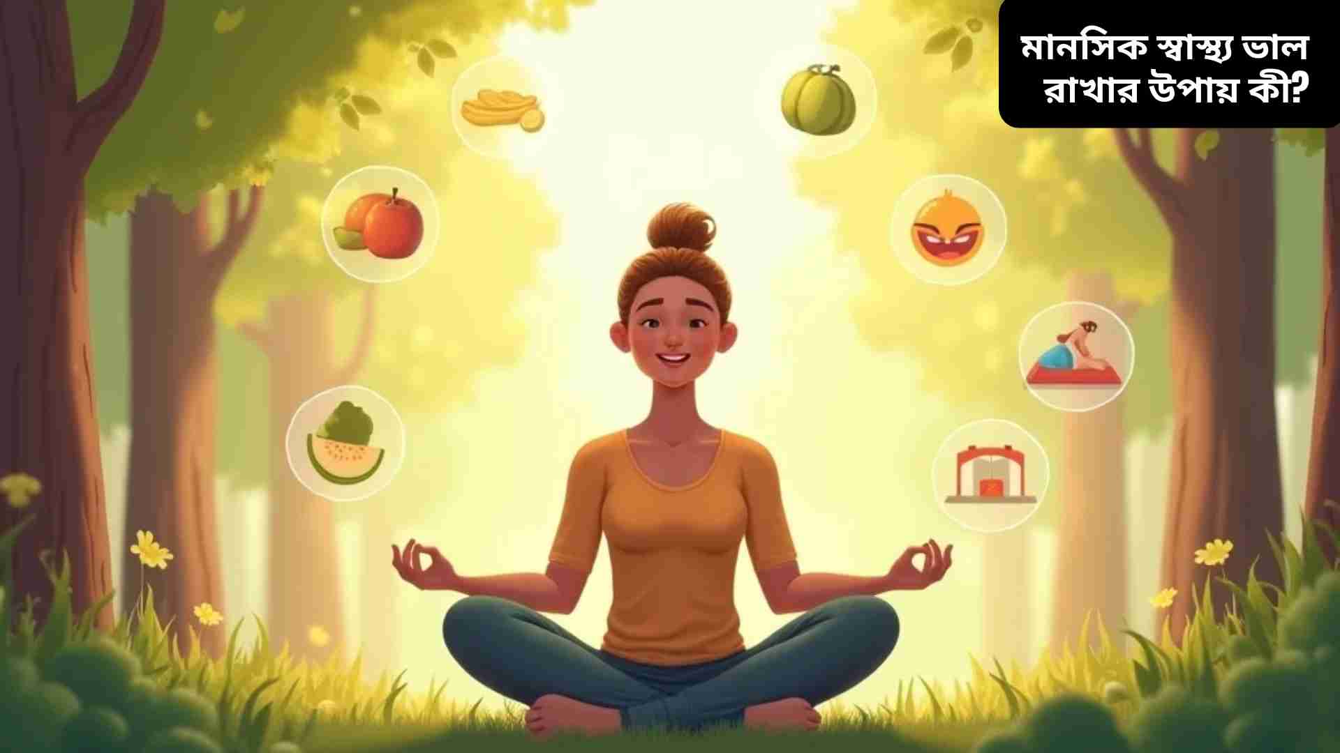 মানসিক স্বাস্থ্য ভাল রাখার উপায়, ধ্যান, ব্যায়াম, স্বাস্থ্যকর খাদ্য ও সামাজিক সম্পর্কের মাধ্যমে সুস্থ ও সুখী জীবন