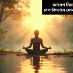 একজন ব্যক্তি প্রকৃতির মাঝে ধ্যান করছে, শান্ত এবং স্বস্তিদায়ক পরিবেশে মানসিক চাপ কমাচ্ছে এবং আবেগ নিয়ন্ত্রণ করছে।