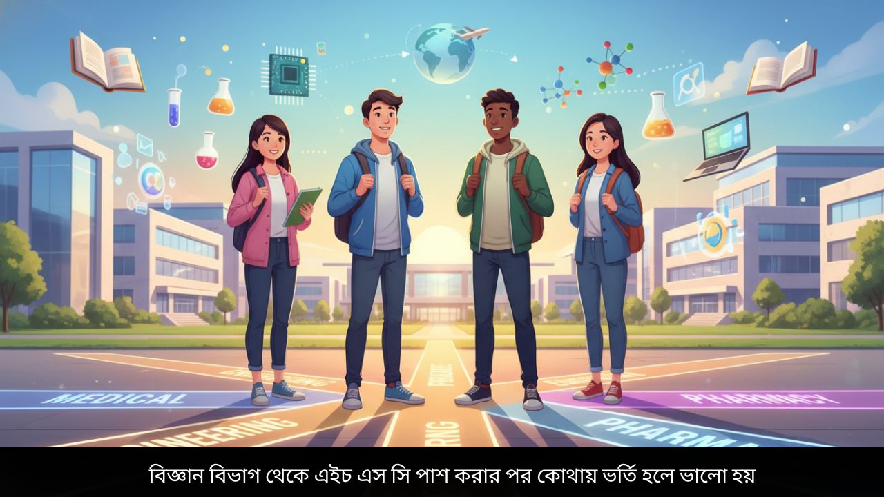 বিজ্ঞান বিভাগ থেকে এইচ এস সি পাশ করার পর কোথায় ভর্তি হলে ভালো হয়