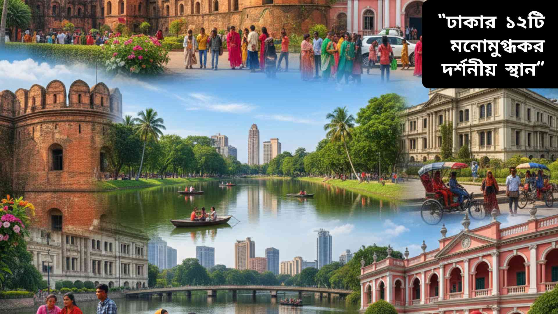 ঢাকার ১২টি মনোমুগ্ধকর দর্শনীয় স্থান, প্রখ্যাত ও মনোহর স্থান।