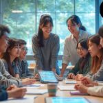 স্মার্ট এবং সহজ ইংরেজি শেখার কৌশল প্রদর্শন করে একটি চিত্র, যেখানে একজন ব্যক্তি দৈনন্দিন ইংরেজি চর্চা করছে, ফ্ল্যাশকার্ড ব্যবহার করছে, Duolingo-এর মতো অ্যাপ ব্যবহার করছে এবং আয়নার সামনে আত্মবিশ্বাসের সঙ্গে কথা বলছে। রঙিন ভিজ্যুয়াল, শব্দভান্ডার বৃদ্ধি, মজার শেখার খেলা এবং দৈনন্দিন জীবনে ইংরেজি ব্যবহার দেখাচ্ছে।