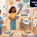 শিক্ষার্থীরা বই, নোট ও চার্ট নিয়ে পড়াশোনা করছে, মনোযোগ এবং স্মৃতিশক্তি বৃদ্ধি করতে বিভিন্ন পড়াশোনার কৌশল ব্যবহার করছে।