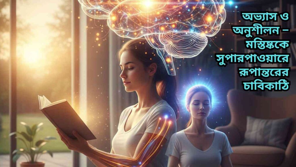 মানুষের মস্তিষ্কের শক্তি বৃদ্ধি ও সঠিক অভ্যাসের মাধ্যমে সুপারপাওয়ার অর্জনের দৃশ্য