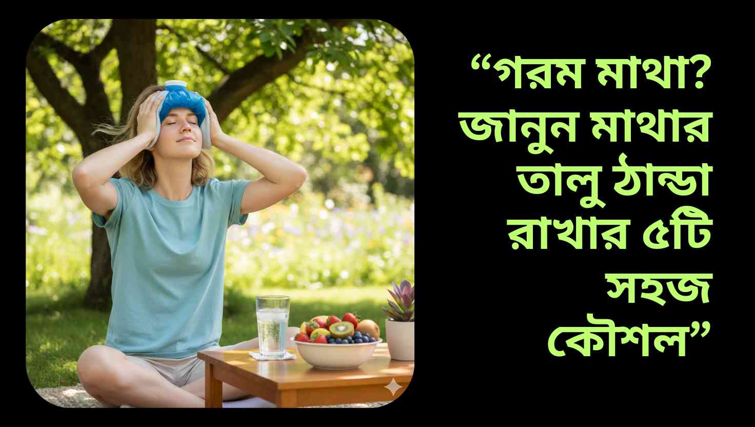 মস্তিষ্কের শক্তি বৃদ্ধির ধারণামূলক ছবি যেখানে স্বাস্থ্যকর খাবার, পড়াশোনা, ধ্যান, খেলাধুলা ও বিশ্রামের মাধ্যমে মস্তিষ্ক সক্রিয় দেখানো হয়েছে