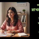 একজন ছাত্র/ছাত্রী মনোযোগ দিয়ে বই পড়ছে, পাশে হালকা নোট, পানি এবং হালকা খাবার রাখা, স্মৃতিশক্তি বাড়ানোর কার্যকর ঔষধ ও কৌশল ব্যবহার করে পড়া মনে রাখার দৃশ্য।
