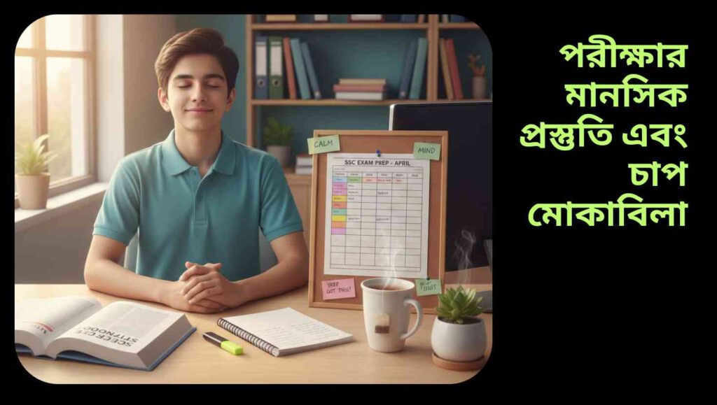 "এসএসসি পরীক্ষার প্রস্তুতি নিচ্ছে ধ্যান ও স্ট্রেস মুক্ত অবস্থায় থাকা শিক্ষার্থী।