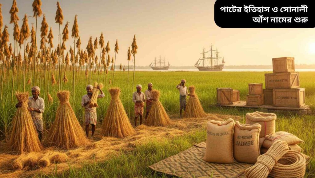 পাটের ক্ষেত, যেখানে সূর্যের আলোয় এর আঁশ “সোনালী আঁশ” নামে পরিচিত।