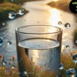 দৈনন্দিন জীবন ও পরিবেশে পানির গুরুত্ব প্রদর্শনকারী বাস্তবচিত্র; পানির মাধ্যমে খাদ্য প্রস্তুতি, উদ্ভিদ, নদী এবং স্বাস্থ্য সংক্রান্ত দৃশ্য।