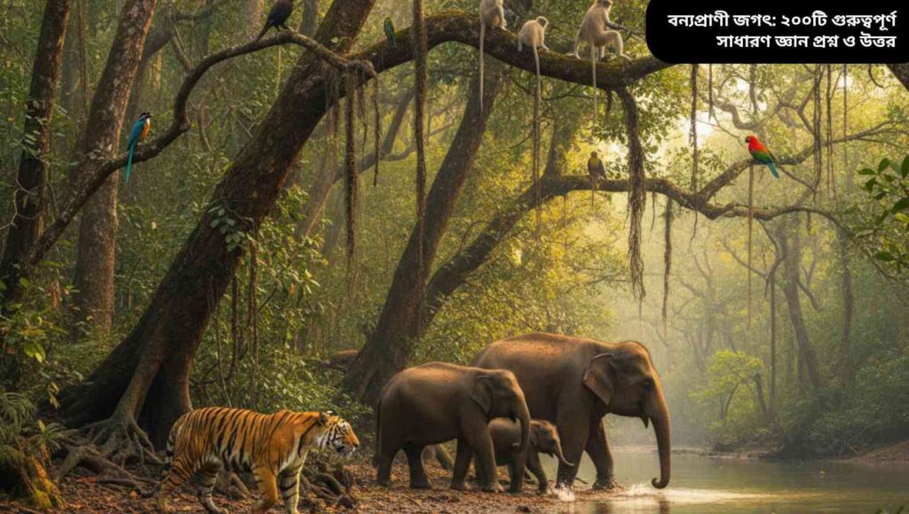 বন্যপ্রাণী সম্পর্কিত ২০০টি সাধারণ জ্ঞান প্রশ্ন ও উত্তর