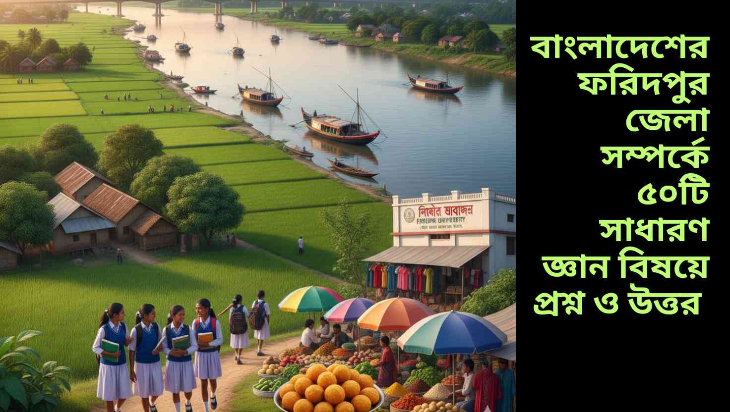ফরিদপুর: বাংলাদেশের নদী, কৃষি, শিক্ষা ও সংস্কৃতির কেন্দ্র।