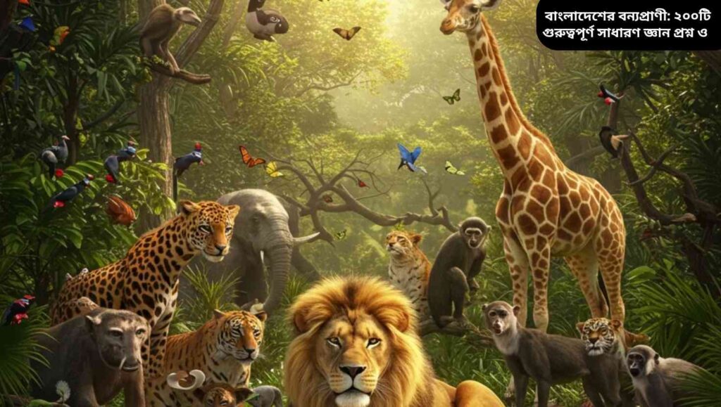 "বাংলাদেশের বন্যপ্রাণী এবং বনাঞ্চলের সুন্দর এবং শিক্ষামূলক দৃশ্য, যেখানে বন্যপ্রাণী তাদের প্রাকৃতিক আবাসস্থলে শান্তভাবে বিচরণ করছে।"