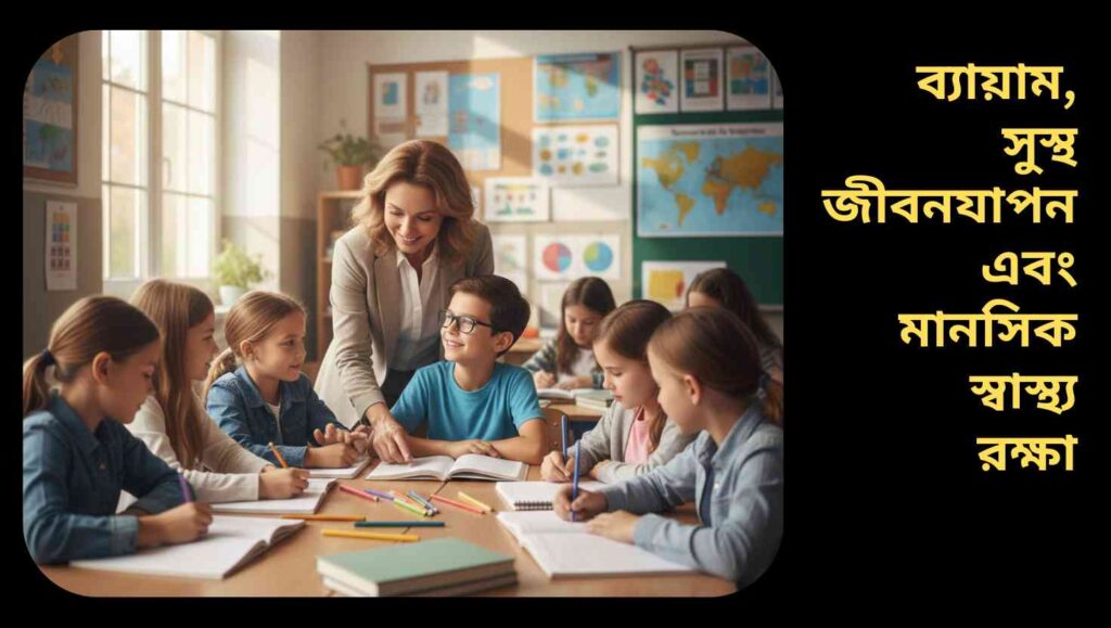 "শিক্ষক এবং সহপাঠীর উৎসাহে ক্লাসরুমে পড়াশোনা করা শিক্ষার্থীরা"