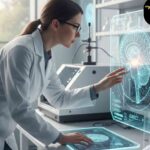 বিজ্ঞানীর গবেষণাগারে মানব মস্তিষ্ক নিয়ে গবেষণা ও বিশ্লেষণের বাস্তব দৃশ্য