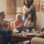 "বন্ধু ও পরিবারের সঙ্গে হাসিখুশি মুহূর্ত ভাগ করছে, মস্তিষ্কে ইতিবাচক রাসায়নিক সৃষ্টির প্রতীক।"