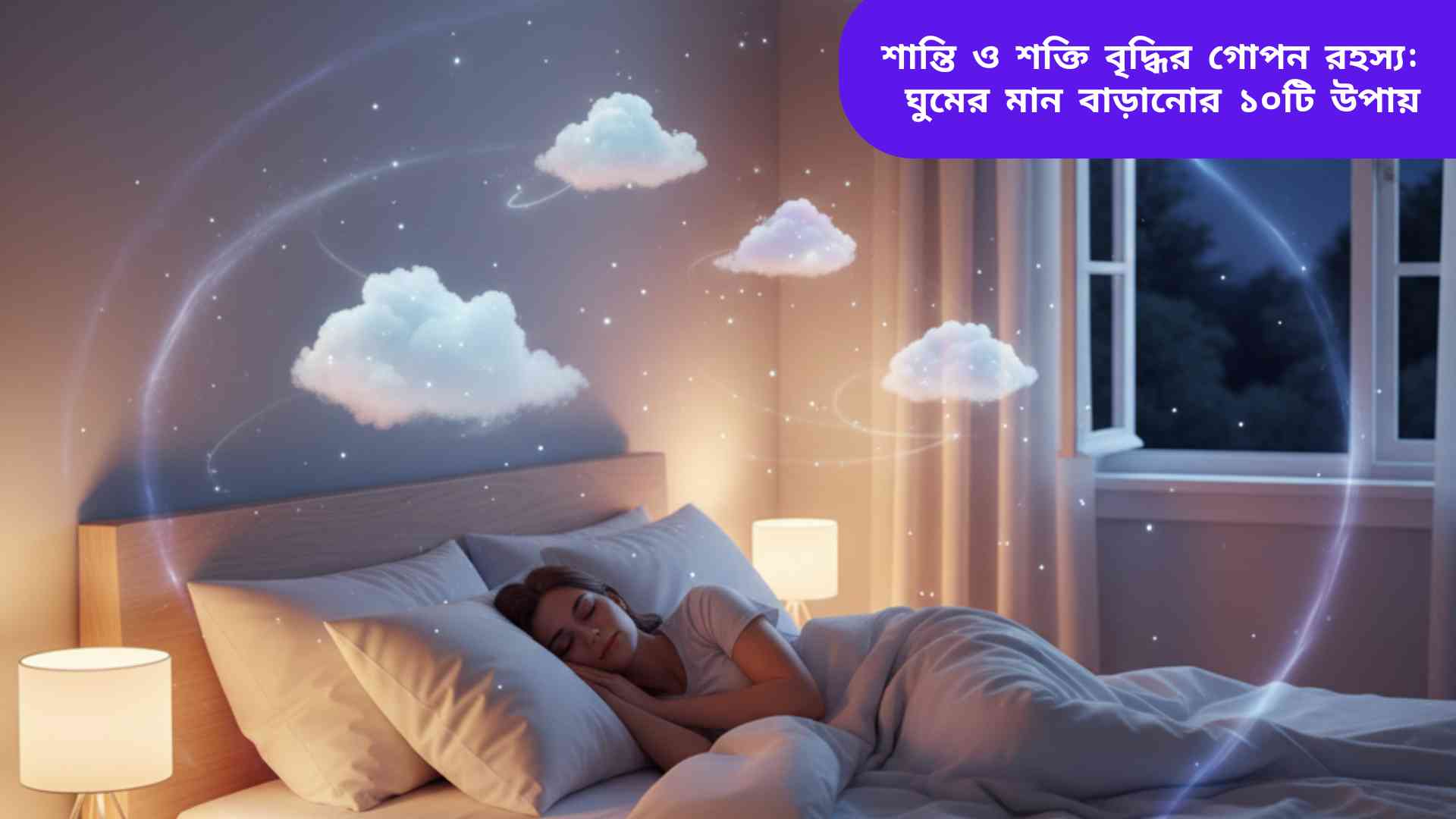 শান্তভাবে ঘুমানো একজন মানুষ, শান্তি ও শক্তি বৃদ্ধির প্রতীক