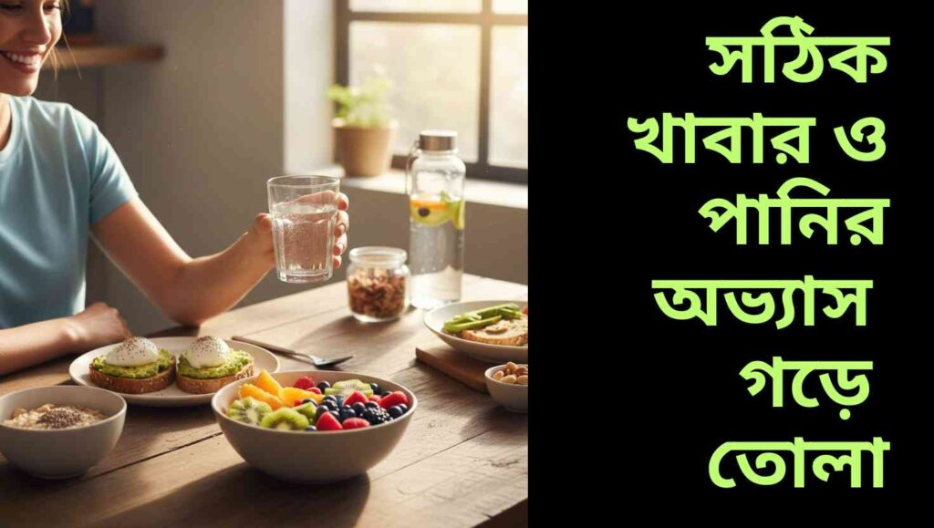 সকালের স্বাস্থ্যকর নাস্তা এবং পানি পান করে চঞ্চল ও সতেজ থাকা।