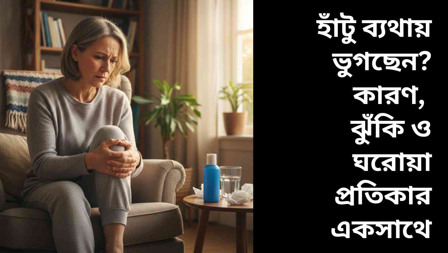 হাঁটুর ব্যথা: কারণ, ঝুঁকি ও ঘরোয়া প্রতিকার।
