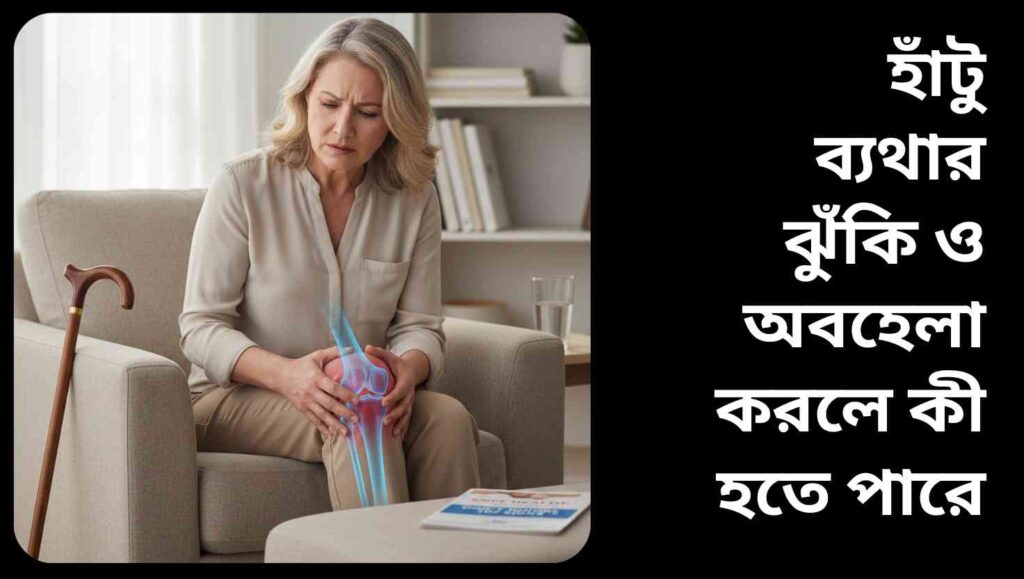 "মানুষ হাঁটুর ব্যথা অনুভব করছে, হাঁটুর সমস্যা উপেক্ষার ঝুঁকি দেখানো হয়েছে।"