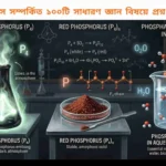 পর্যায় সারণিতে ফসফরাস (P) মৌলের অবস্থান ও এর পরমাণু গঠন প্রদর্শিত একটি বৈজ্ঞানিক চিত্র
