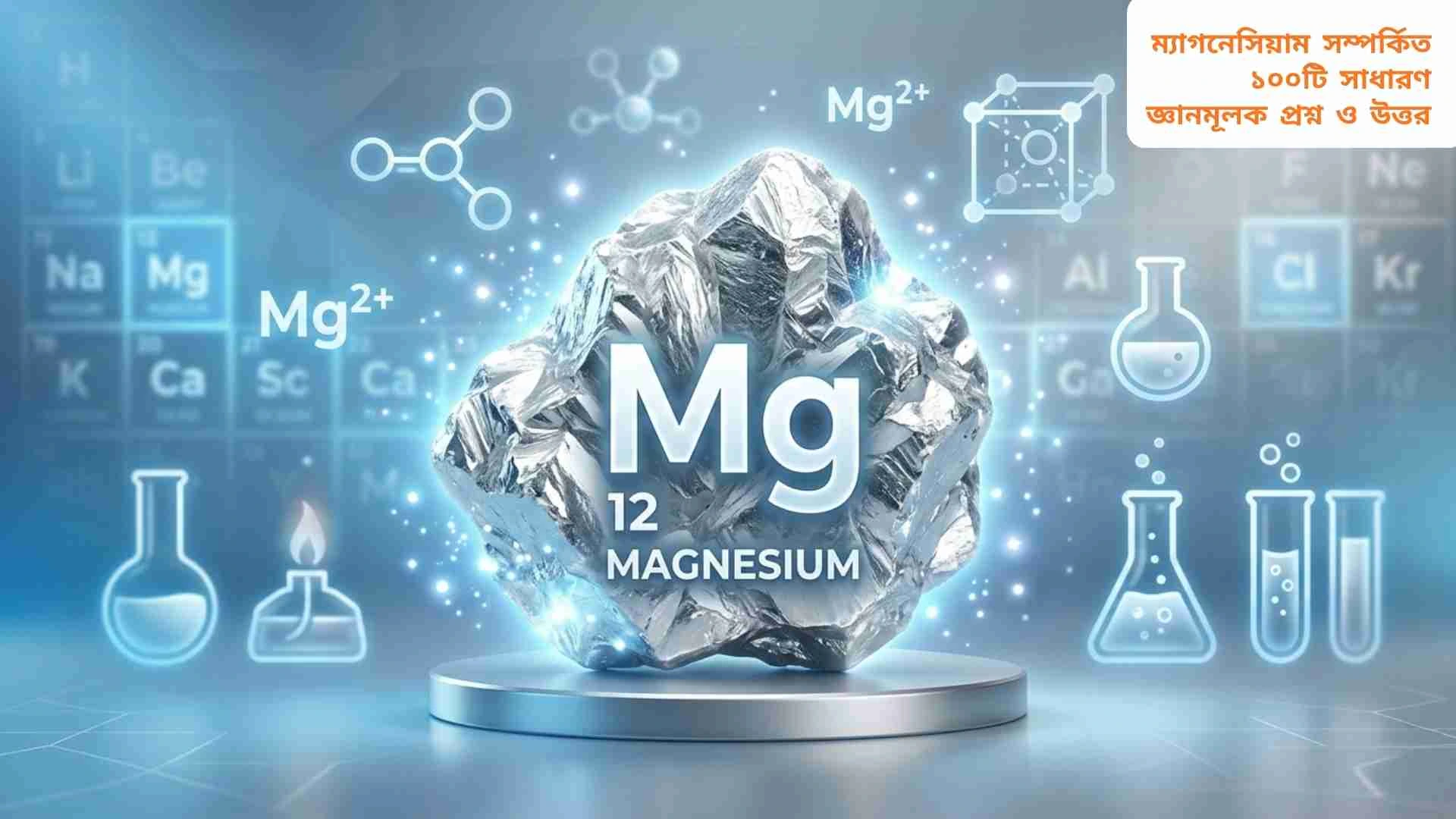 ম্যাগনেসিয়াম ধাতু ব্লক, রৌপ্য সাদা রঙের এবং চকচকে