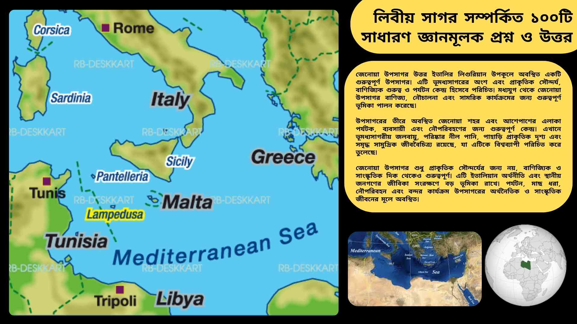 লিবীয় সাগর সম্পর্কিত ১০০টি সাধারণ জ্ঞানমূলক প্রশ্ন ও উত্তর নিয়ে শিক্ষামূলক কুইজ কনটেন্ট