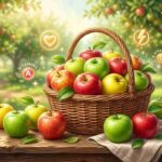 আপেল খাওয়ার স্বাস্থ্য উপকারিতা এবং প্রতিদিন খাওয়ার গুরুত্ব দেখানো ছবি।