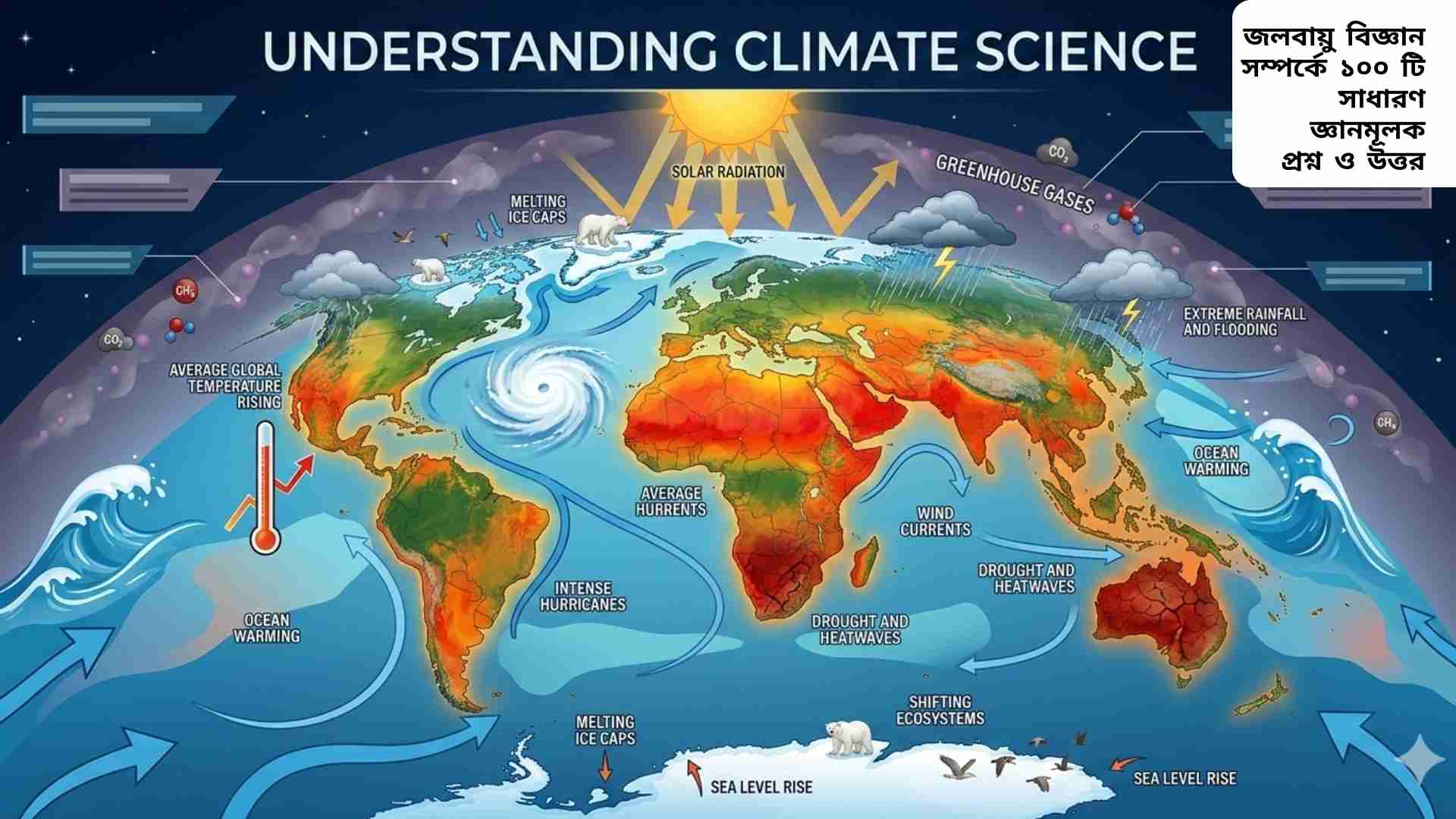জলবায়ু বিজ্ঞান সম্পর্কিত তথ্য ও গবেষণা ধারণ করা চিত্র।