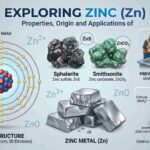 দস্তা ধাতু এবং তার ক্রিস্টাল গঠন প্রদর্শন করছে