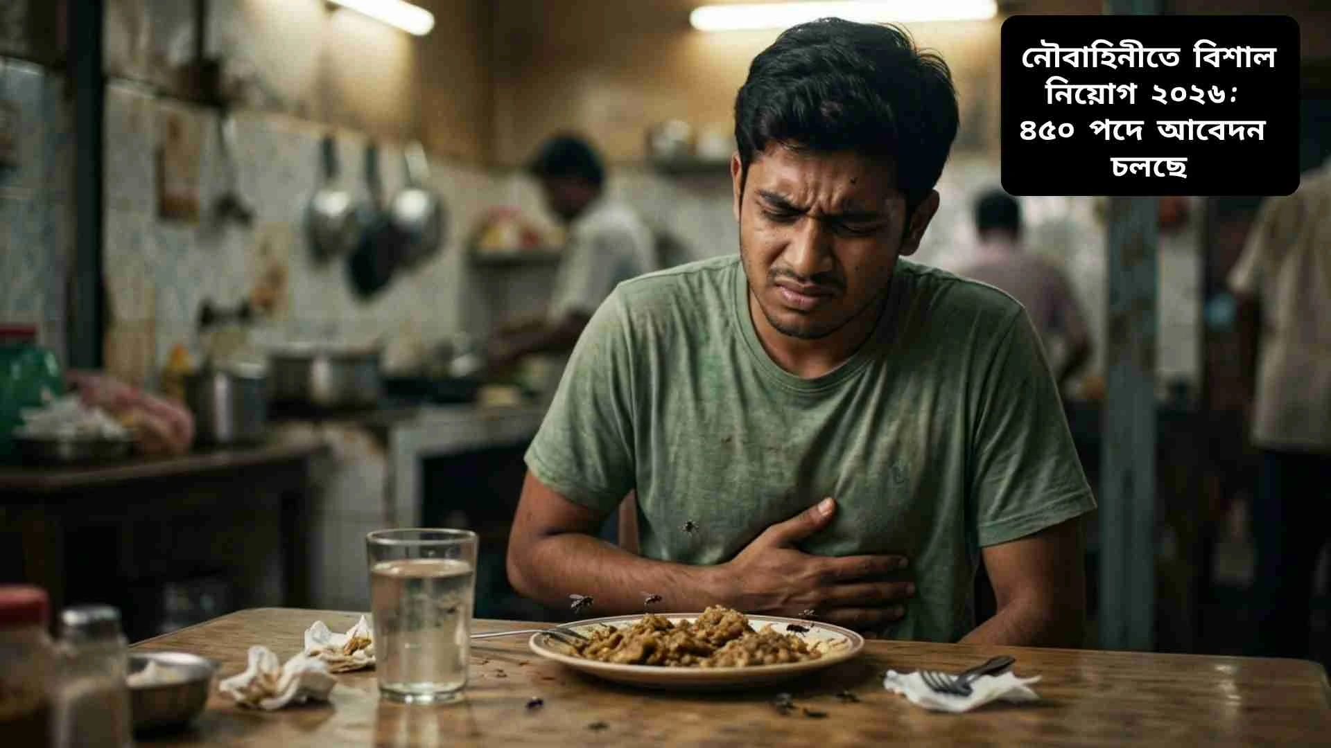 ফুড পয়জনিংয়ে আক্রান্ত ব্যক্তির পেট ব্যথা ও অসুস্থতার চিত্র