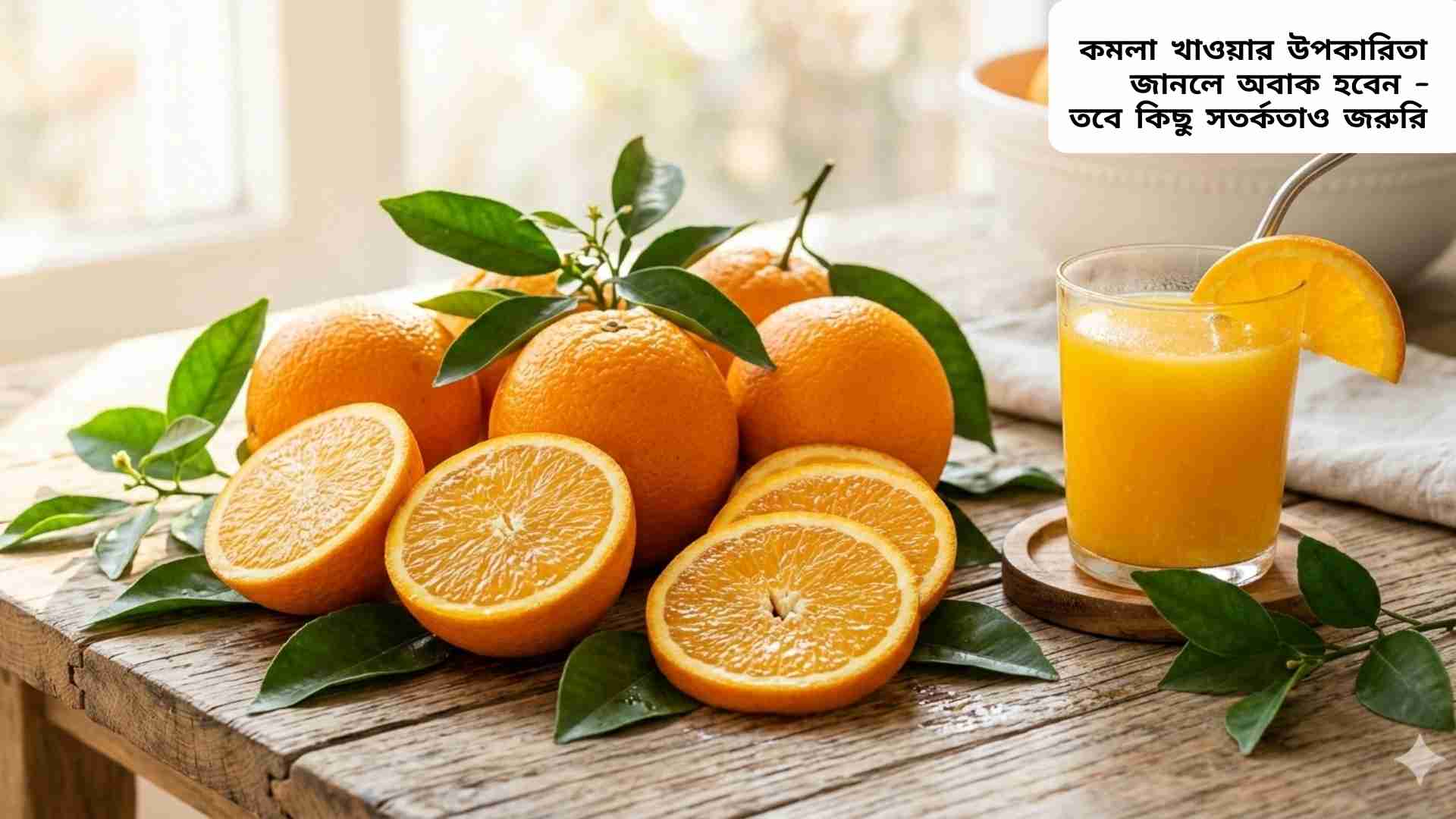 কমলা খাওয়ার উপকারিতা জানলে আপনি অবাক হবেন – তবে কিছু সতর্কতাও জরুরি