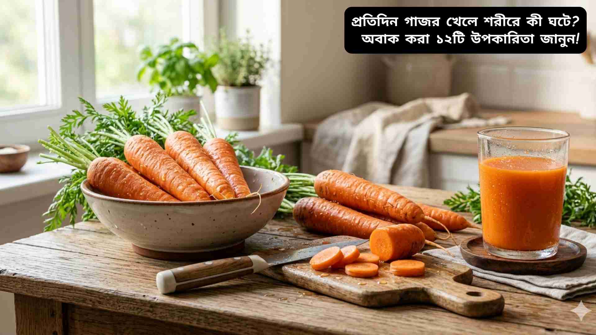 টাটকা কমলা রঙের গাজর একটি প্লেটে সাজানো, স্বাস্থ্যকর খাবারের প্রতীক