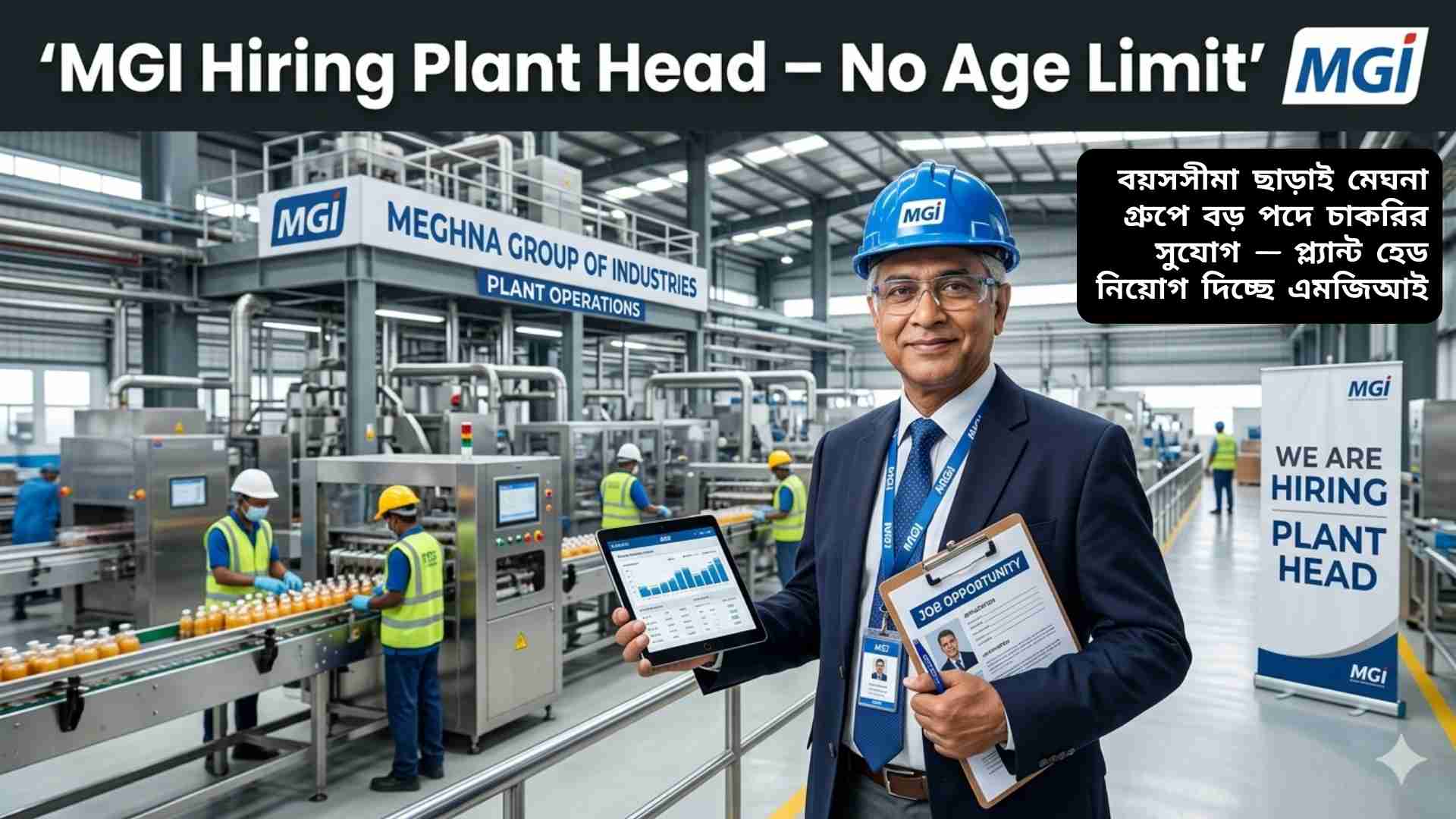 মেঘনা গ্রুপ অব ইন্ডাস্ট্রিজে প্ল্যান্ট হেড পদে চাকরির সুযোগের বিজ্ঞপ্তি