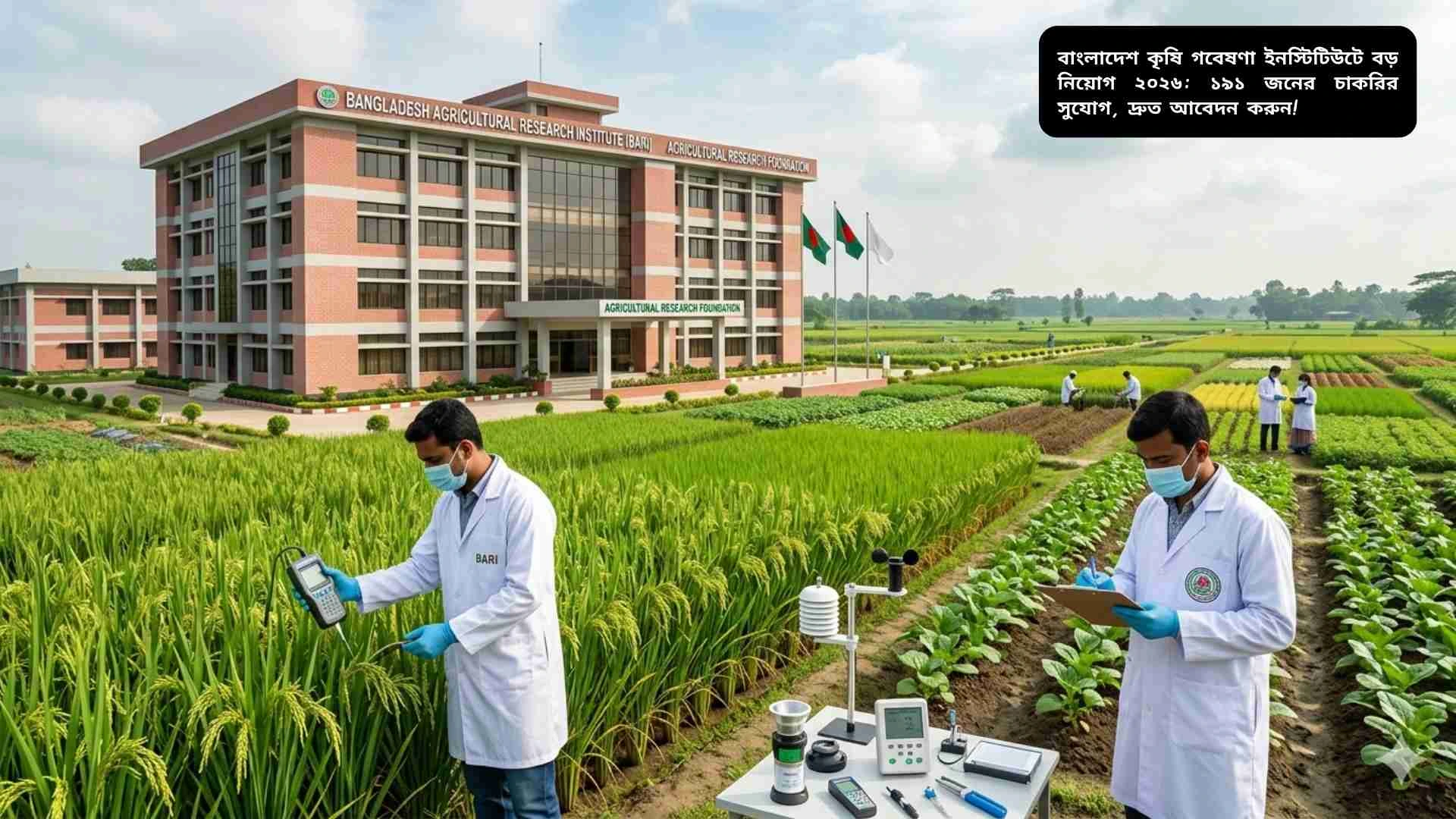 বাংলাদেশ কৃষি গবেষণা ইনস্টিটিউট (BARI) নিয়োগ বিজ্ঞপ্তি ২০২৬ – ১৯১ জনের চাকরির সুযোগ