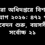 কারা অধিদপ্তরে ৪৭২ পদে নিয়োগ ২০২৬ বিজ্ঞপ্তির ব্যানার যেখানে আবেদন শুরু ও বয়সসীমা ২১ বছর উল্লেখ আছে