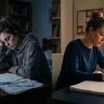 একজন মানুষ হতাশ হয়ে বসে আছে, পাশে একটি নোটবুক ও লক্ষ্য তালিকা—মোটিভেশন হারানোর প্রতীকী দৃশ্য