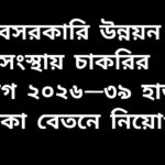 বেসরকারি উন্নয়ন সংস্থায় চাকরির সুযোগ ২০২৬—৩৯ হাজার টাকা বেতনে নিয়োগ বিজ্ঞপ্তি